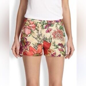 EUC RED Valentino Floral Shorts